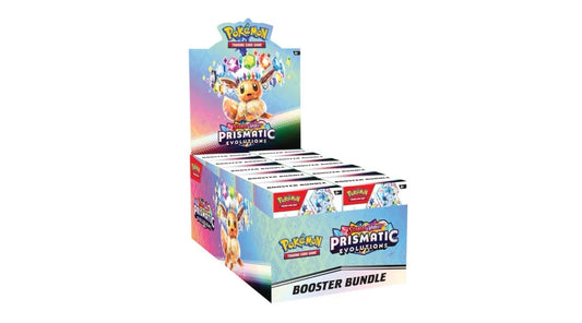 Prismatic Evolutions booster bundle display